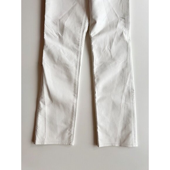 NWT AGOLDE Lyle Lace White Recycled Leather High Rise Straight Pants, Size 24 - Picture 6 of 16